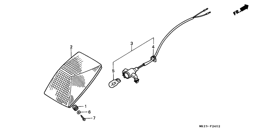 XR600R Taillight unit ass`y