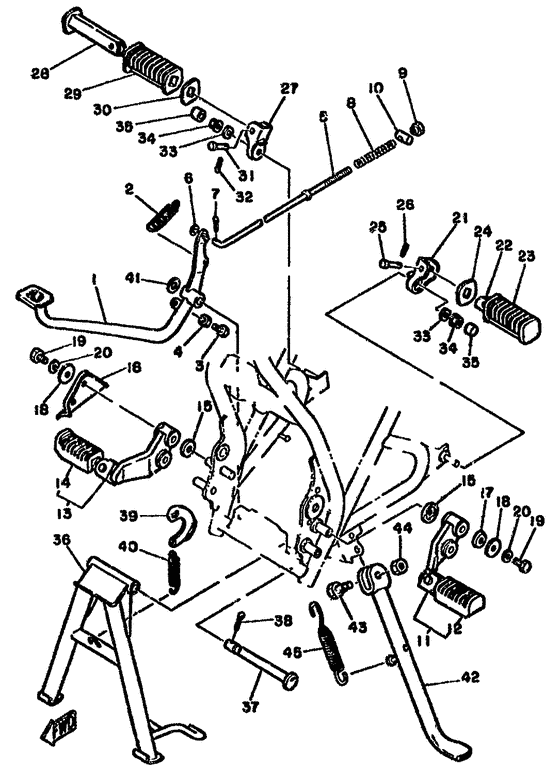 Stand. footrest