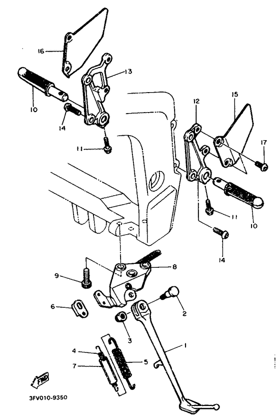 FZR750R Stand. footrest
