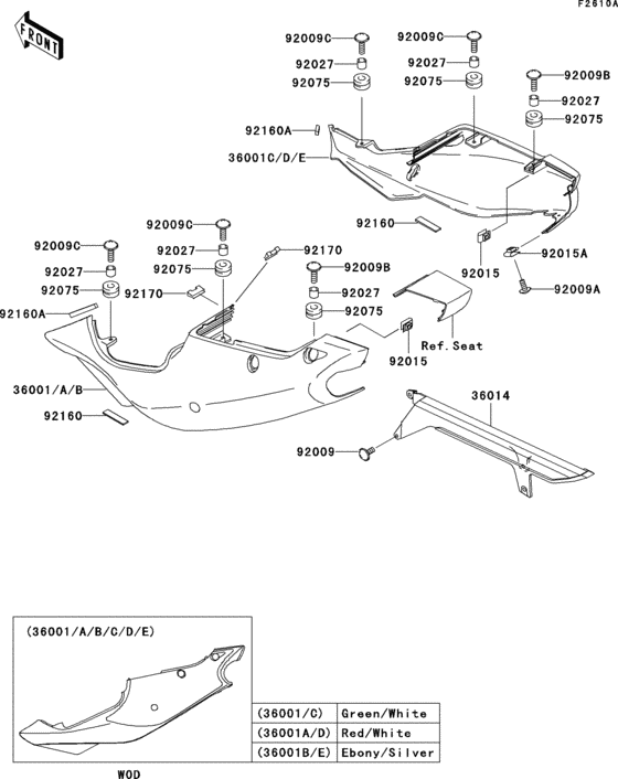 Side covers/chain cover(zx750-p4)