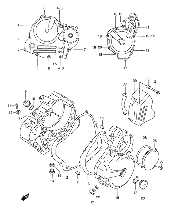 Crankcase cover ass`y  (v