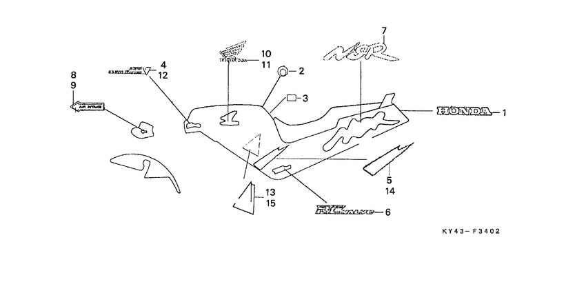 NSR125F Stripe / mark