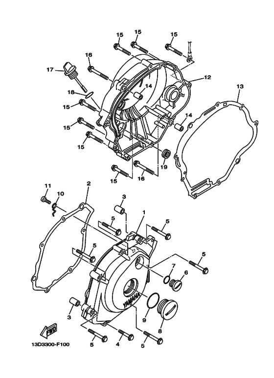 Crankcase cover ass`y  (v