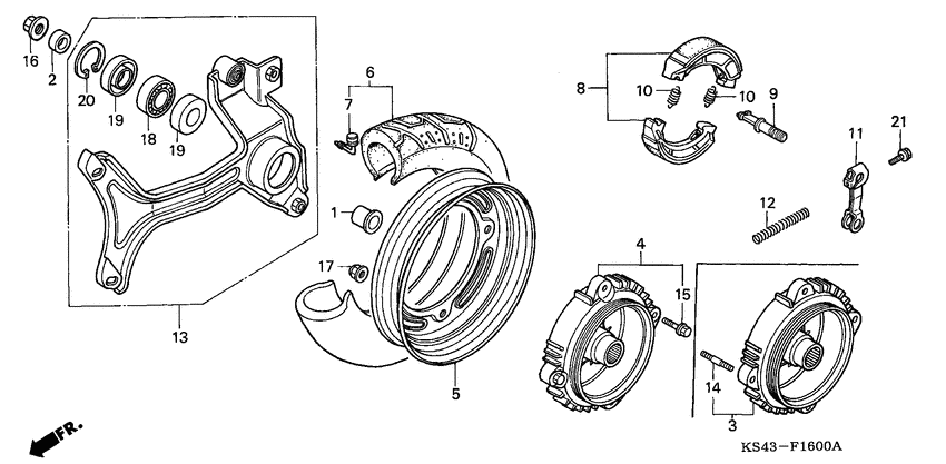 Rear wheel complete assy