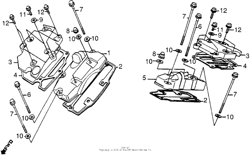 VT1100C Tappet cover