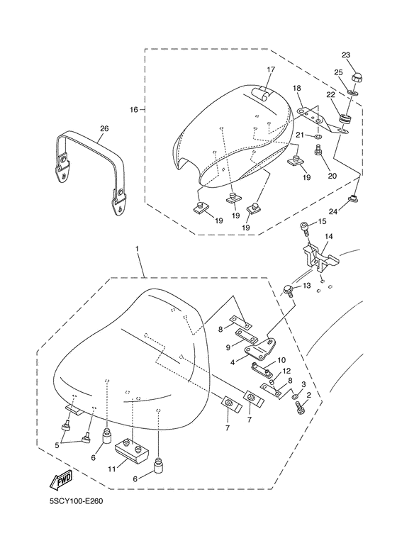 XVS650A Сиденье