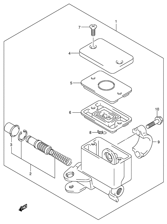 AN650 Передний тормозной цилиндр