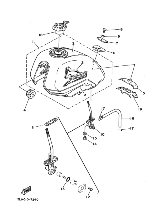 XT225 ﾌﾕｴﾙﾀﾝｸ