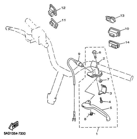 YN50R Handle switch. lever