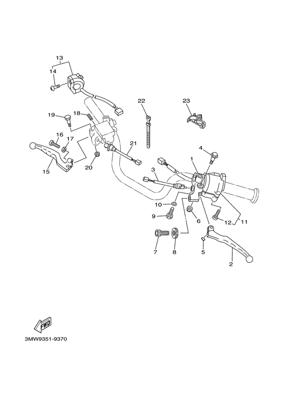 Handle switch. lever