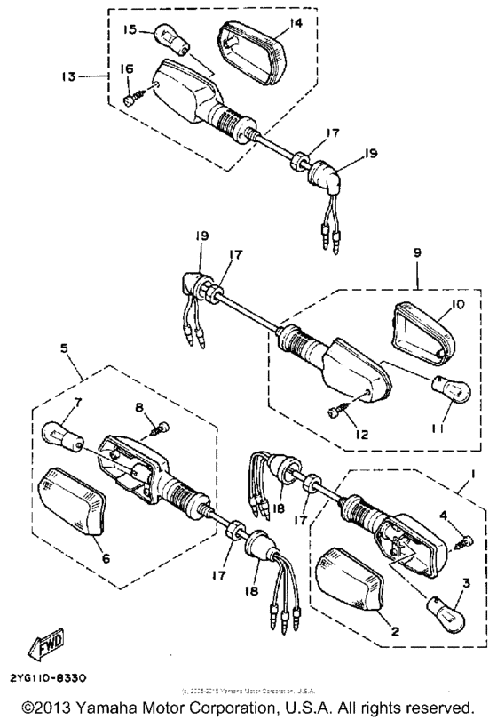 TW200W Поворотники