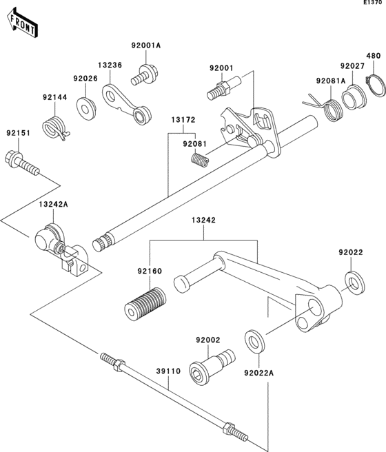 ZX600 Механизм переключения передач