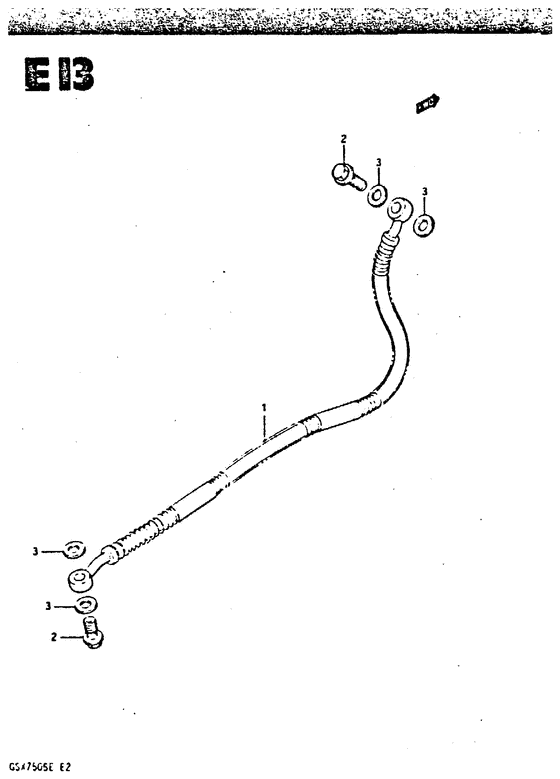 GSX750 Задние тормозные трубки