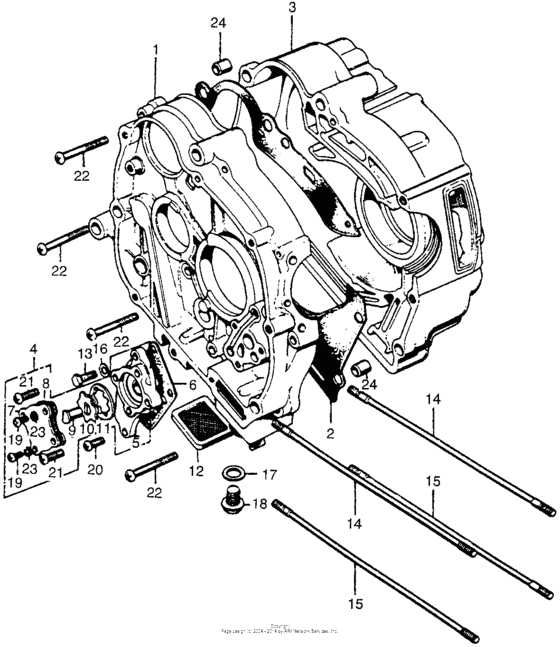 Crankcase + oil pump