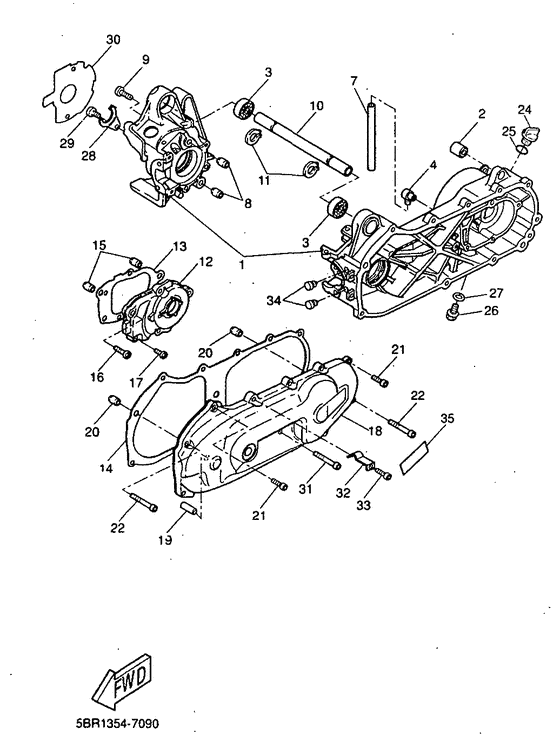 YQ50 Картер двигателя