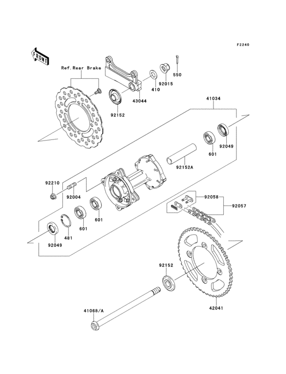  Задняя ступица колеса