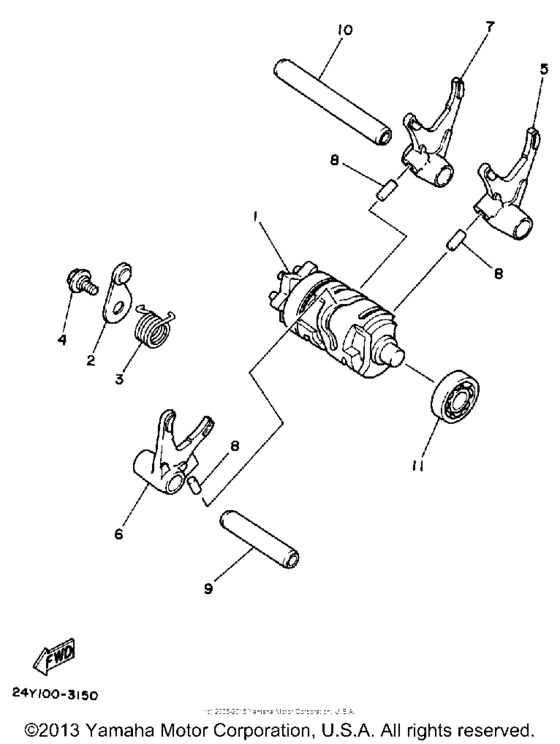 Shift cam-fork