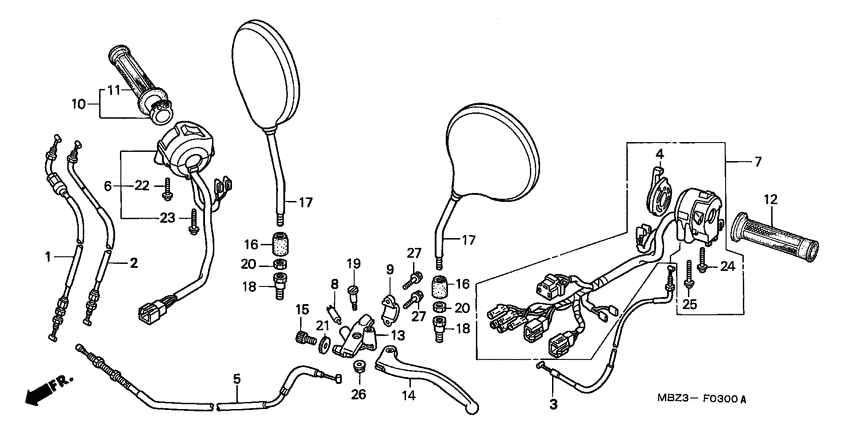 Handle lever/switch/ cable