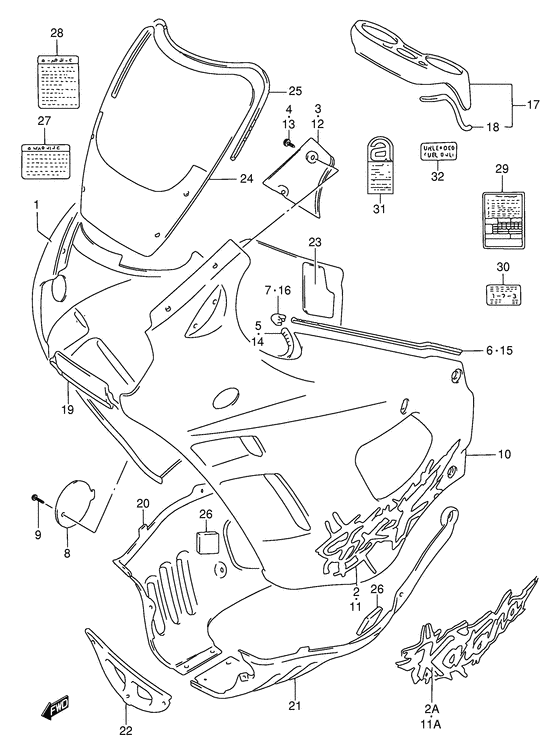 Cowling body