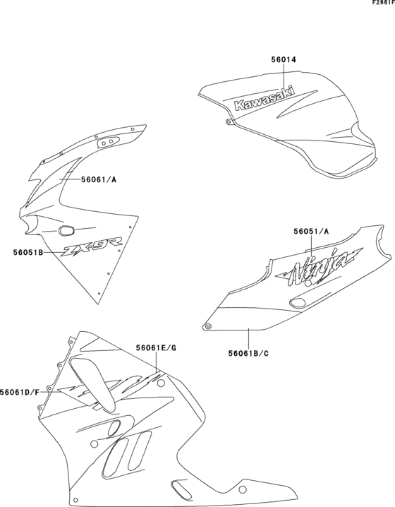 ZX900 Decals(ebony / red)