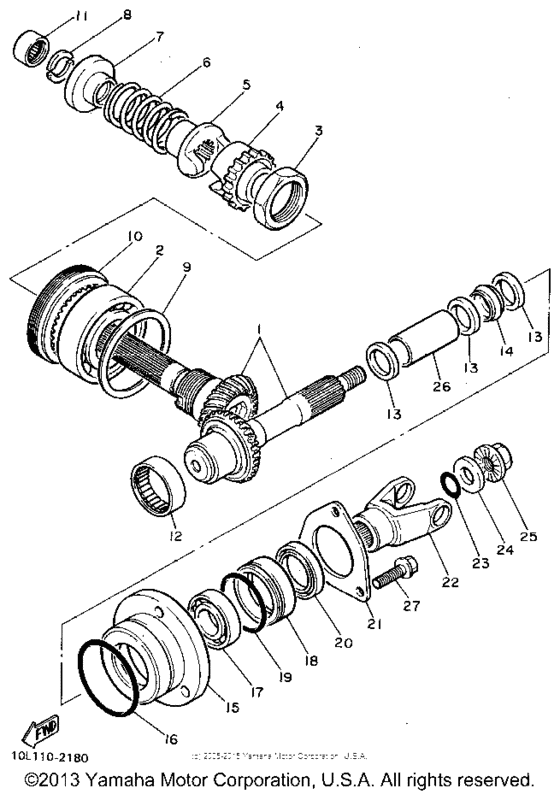 XV750D Промежуточный ведущий вал