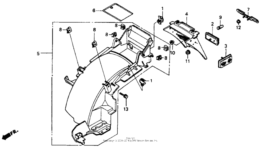 ST1100 Задний бампер