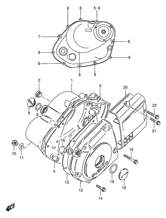 Crankcase cover ass`y  (v
