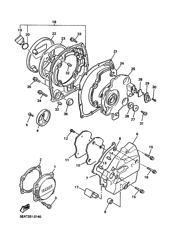 Crankcase cover ass`y  (v