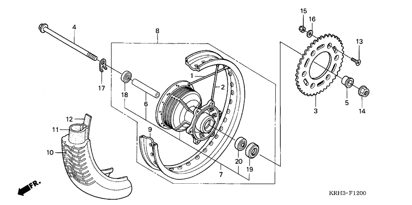 Rear wheel complete assy