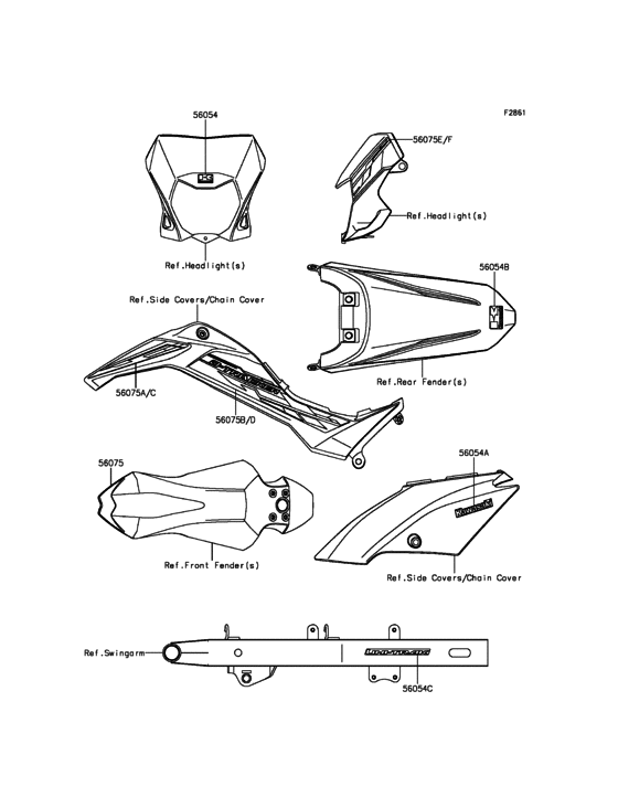 KLX150 Наклейки