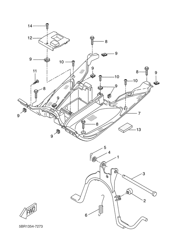 YQ50 Stand. footrest