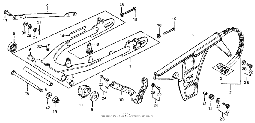 Swingarm + chain case