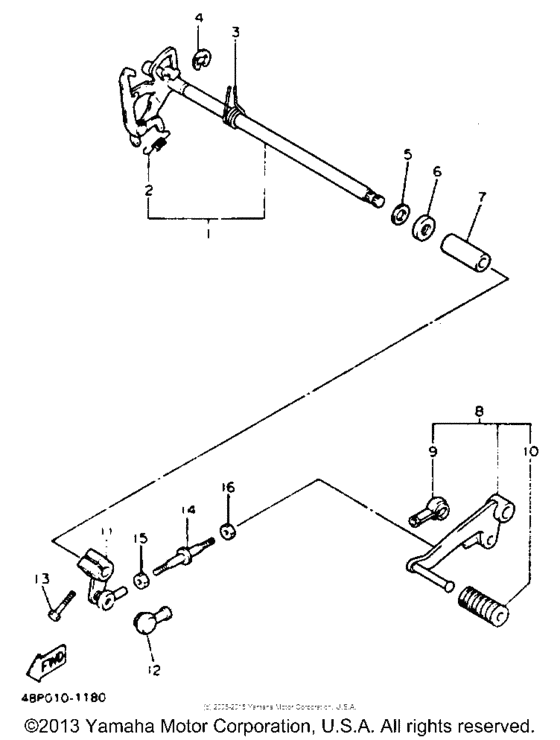 XJ600SDC Вал переключения