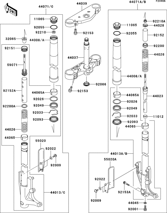 Front fork(1/2)(b7f/b7fa/b8f/b8fa)