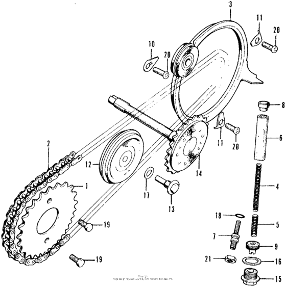 Cam chain + chain tensioner