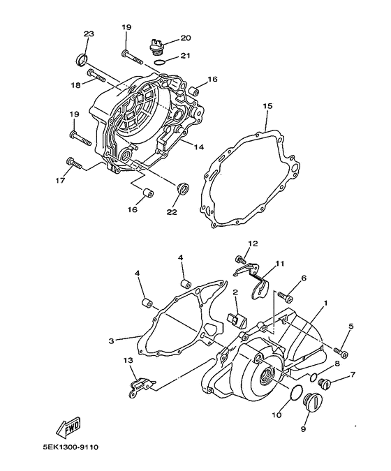 TW125 Крышка картера двигателя
