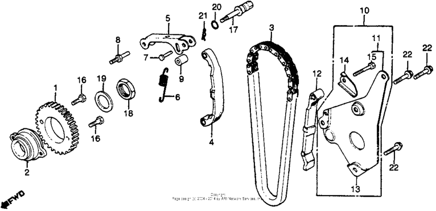 Cam chain + tensioner