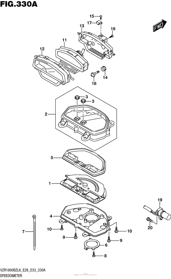 Speedometer (Vzr1800Bzl6 E28)