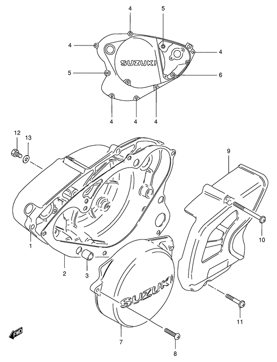 Crankcase cover ass`y  (v