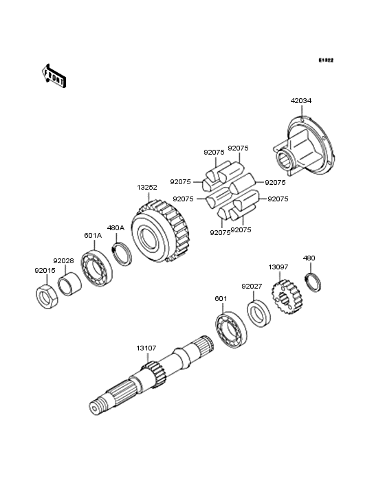 Secondary shaft
