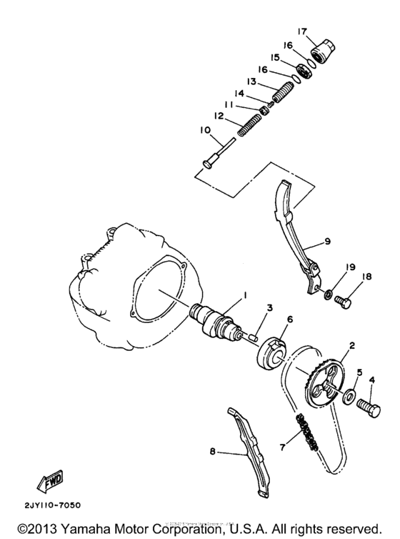 TW200 Цепь механизма газораспределения