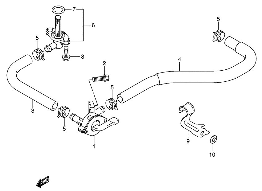 RM-Z450 Топливный кран