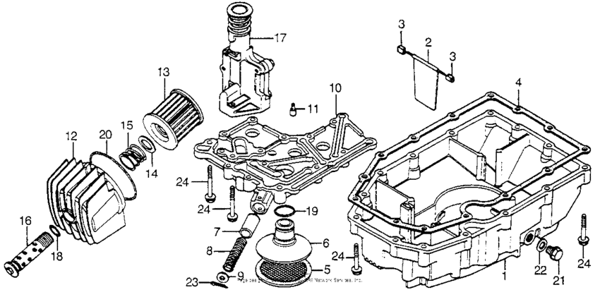Oil pan + oil filter