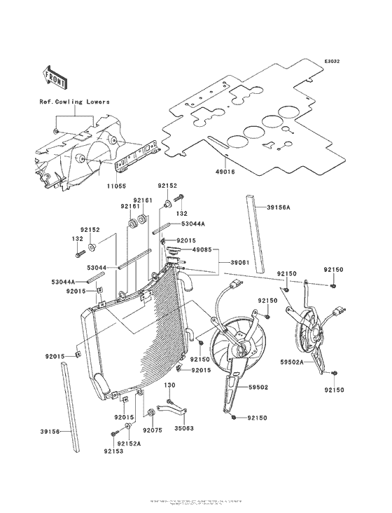 ZX1400 Радиатор