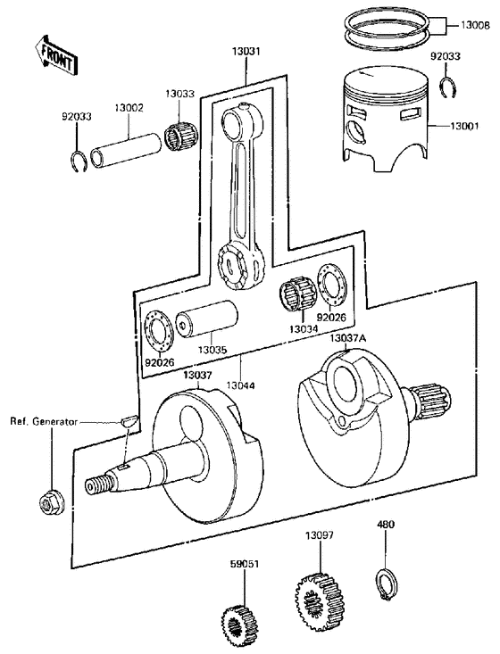 Crankshaft/piston