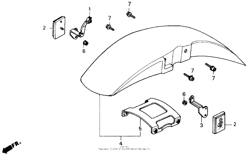 CB400F Переднее крыло