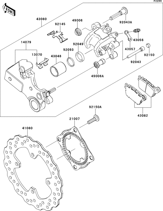 ZX1000 Задний тормоз