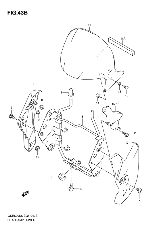 Headlamp cover  front fender