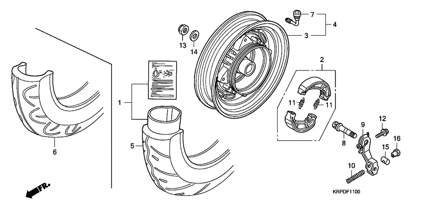 Rear wheel complete assy