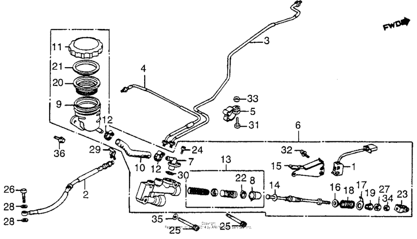 1200l rr. brake master cyl. 85